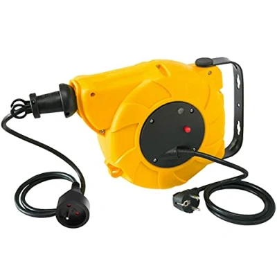 Afbeelding van Electraline 10 meter Kabelhaspel, Oprolsysteem, werkbereik (8 m + 2 m), wand of plafondmontage, verlengkabel