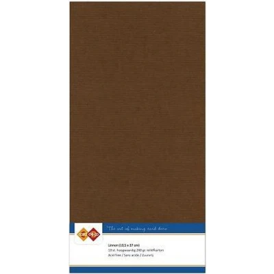Afbeelding van Vierkant Chocoladebruin Linnenkarton 10 stuks