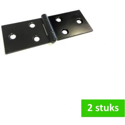 Afbeelding van i FIX scharnier met vaste pen 28 x 80 mm mat zwart 2 STUKS