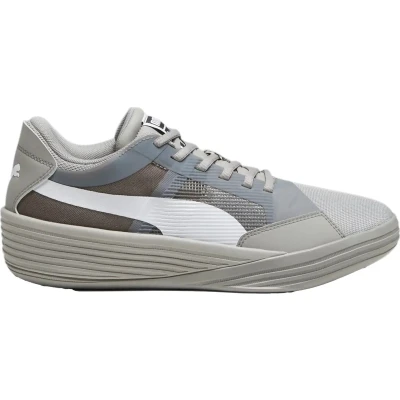Afbeelding van Puma Clyde ALL PRO TEAM Basketbalschoenen, Heren, Maat: 41, Concrete gray/white Kunststof/ textiel