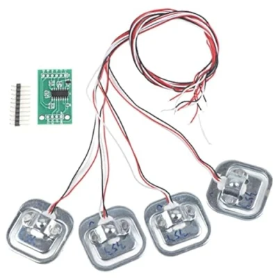 Afbeelding van Load Cell Kit Half Bridge Strain Gauge HX711 module + 4 individuele 50Kg