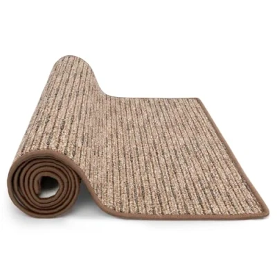 Afbeelding van KARAT tapijtloper Geneva op maat per meter gangtapijt keukenloper tapijt voor keuken, hal en woonkamer (67 x 400 cm, lichtbruin)