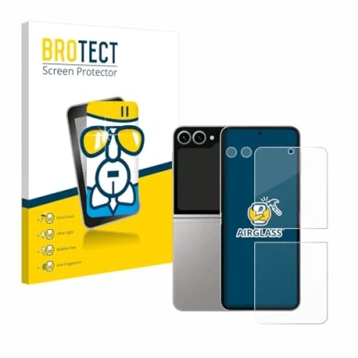 Afbeelding van BROTECT Glas Screen Protector voor Samsung Galaxy Z Flip6 (Voor+Camera) Schermbeschermer [9H Hardheid, Beschermglas Folie niet Gehard Glas]