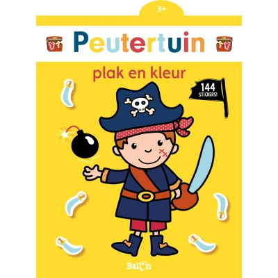 Afbeelding van Ballon Peutertuin Plak en Kleurboek Piraat 3+