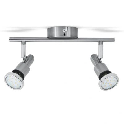 Afbeelding van B.K.Licht Plafondspots Badkamer badkamerlamp GU10 fitting opbouwspots met 2 lichtpunten draaibar IP44 incl. 2x 3.000K 400Lm 5W