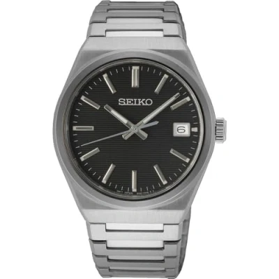 Afbeelding van Seiko SUR557P1 Horloge staal zilverkleurig zwart 39,0 mm
