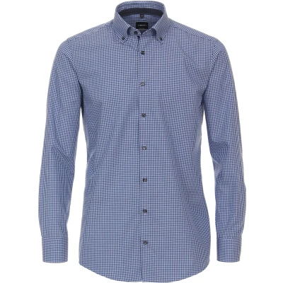 Afbeelding van Venti Modern Fit Overhemd blauw, Ruit