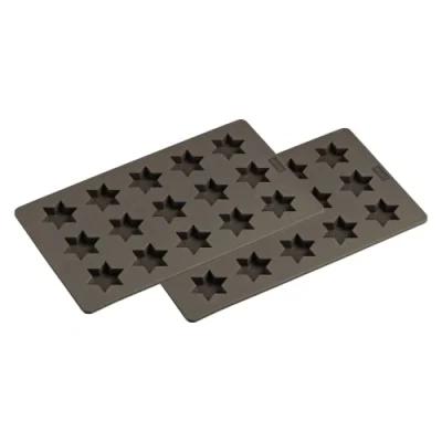 Afbeelding van Lurch FlexiForm 565020 Set van 2 kaneelsterren bakvormen voor koekjes 17 x 30 cm bruin