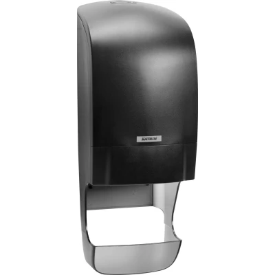 Afbeelding van Katrin toiletroldispenser doppensysteem met doppenvanger zwart