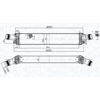 Afbeelding van Magneti Marelli Interkoeler 351319204430