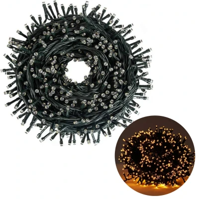 Afbeelding van Cheqo® Kerstboomverlichting Micro Clusterverlichting Kerstlampjes LED Verlichting Kerstverlichting voor Binnen en Buiten 400 8m Met Timer dimmer Extra Warm Wit