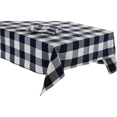 Afbeelding van Placemat en servetten DKD Home Decor 150 x 0,5 cm Blauw Wit