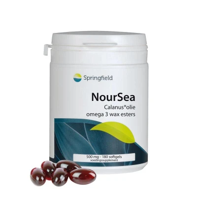 Afbeelding van Springfield Noursea Calanusolie Omega 3 Wax Esters, 180 Soft tabs