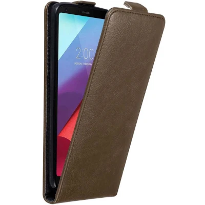 Afbeelding van Cadorabo Hoesje geschikt voor LG G6 in KOFFIE BRUIN Beschermhoes Flip Case Cover magnetische sluiting
