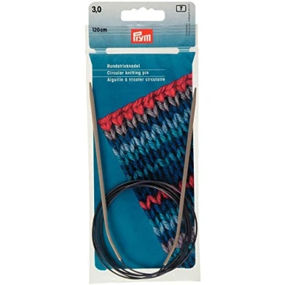 Afbeelding van Prym Rundstricknadeln Alu 120 cm 3,00 mm Grau Ferri da Maglia circolari, Alluminio, Grigio, 3,0