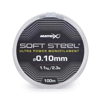 Afbeelding van Matrix Soft Steel Ultra Power Monofilament 100m 0.10mm 2.3lb 1.1kg