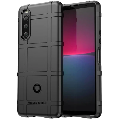 Afbeelding van Sony Xperia 10 V Hoesje Siliconen en TPU (zacht) iMoshion Softcase/Backcover Zwart Telefoonhoesje Shockproof/Valbescherming