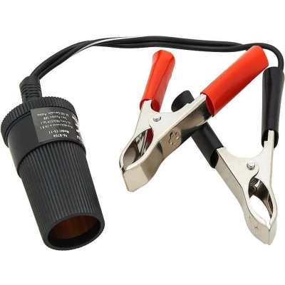 Afbeelding van Accuklemmen met Sigaretten aansteker Plug 12 en 24 Volt