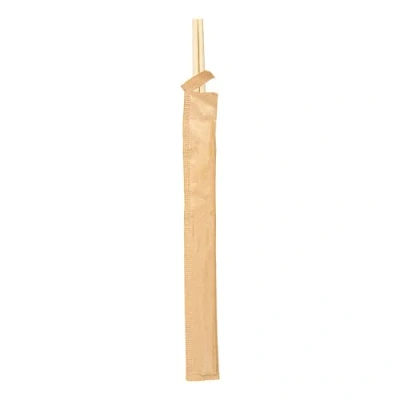 Afbeelding van Bamboe Chopsticks Eetstokjes in Kraft hoes 20cm