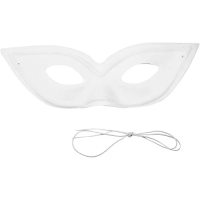 Afbeelding van Half Masker 7 X 20 Cm Wit Kunststof