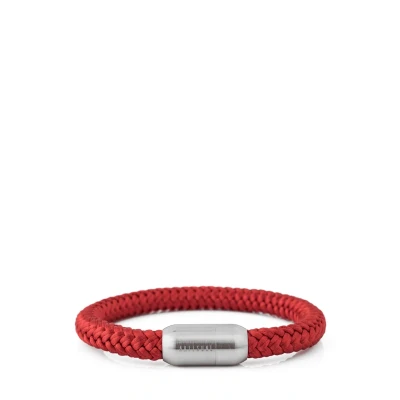 Afbeelding van Akitsune Portus Segeltau Armband, Heren, Maat: 20cm, Rot