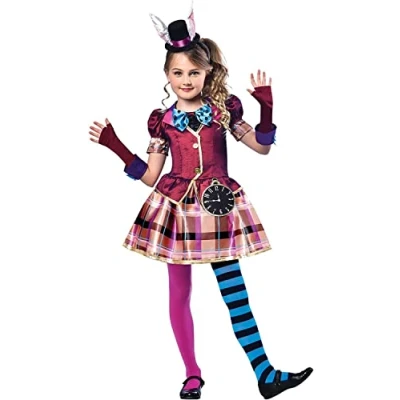 Afbeelding van Amscan 9908468 Kinderkostuum Miss Hatter (12 14 jaar), uniseks, kinderen, meerkleurig