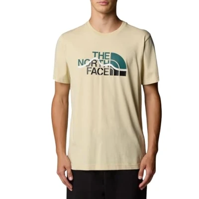 Afbeelding van The North Face Mountain LINE TEE Tshirt print, Heren, Maat: Large, Gravel