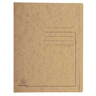 Afbeelding van Exacompta Pressboard Flat Bar Files, A4 Tabak, Pack 25