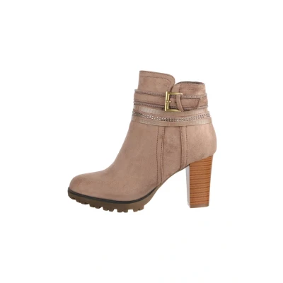 Afbeelding van Elara Dames Enkellaarsjes Chunkyrayan 2018 C292 1 Khaki 38