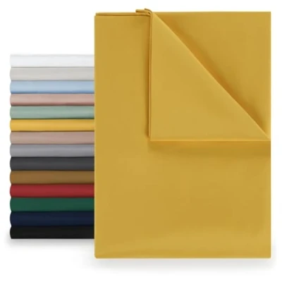 Afbeelding van Blumtal Basic Bedlaken Microvezel 320 x 275 cm Spicy Mustard hoeslaken zonder elastiek