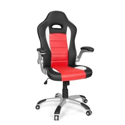 Afbeelding van HJH Office Game Sport Gamingstoel, bureaustoel, kunstleer, 47,00 x 54,00 133,00 cm, zwart/rood