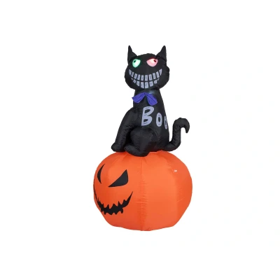 Afbeelding van EUROPALMS Halloween Inflatable Figure Cat with Pumpkin, 183cm