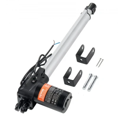 Afbeelding van VEVOR 6000N Lineaire actuator DC 12V Aandrijving IP44 Elektrische motor 300 mm Slaglengte Geluidsniveau ≤ 50 dB deuropener 5 mm/s Rijsnelheid technologie Aanpassing