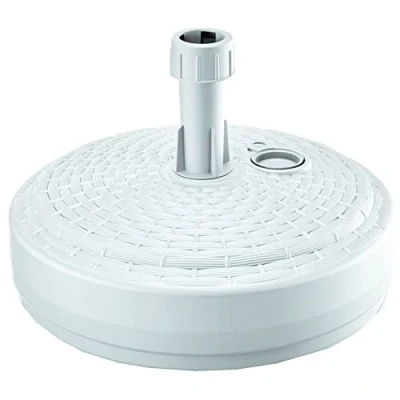Afbeelding van Prosperplast Parasolvoet rond rotan wit 10 l 39 cm