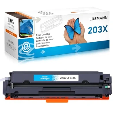 Afbeelding van LOSMANN Toner compatibel met HP 203X CF541X 203A CF541A voor Color Laserjet Pro MFP M281fdw M280nw M281cdw M281fdn, M254dw M254dn M254nw (cyaan)
