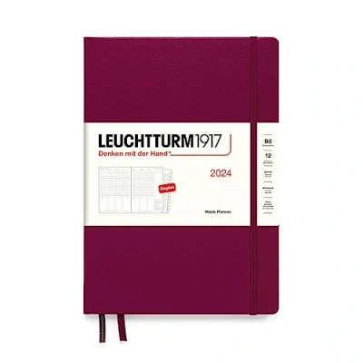 Afbeelding van LEUCHTTURM1917 367850 weekplanner Composition (B5) 2024, 12 maanden, portrood, Engels