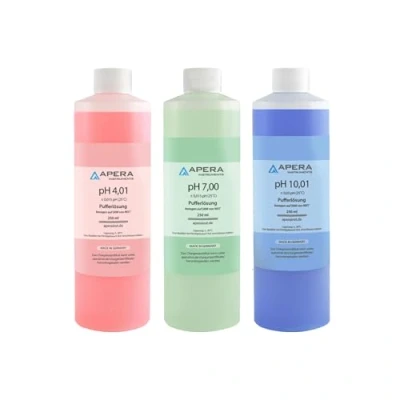 Afbeelding van Apera Instruments pH kalibratieoplossing 4.01/7.00/10.01 per 250 ml, bufferoplossingsset