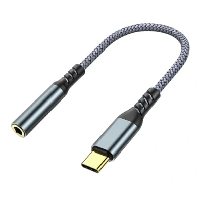 Afbeelding van HORJOR Adapter USB C jack 3,5 mm stekker voor hoofdtelefoon, audiokabel type naar Aux met DAC chipset Samsung Galaxy S22/S21/S20, Huawei Mate 40/30/20, Xiaomi