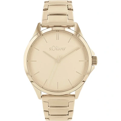 Afbeelding van s.Oliver Quarz Horloge goldcoloured, Dames, Maat: 18, Gold coloured