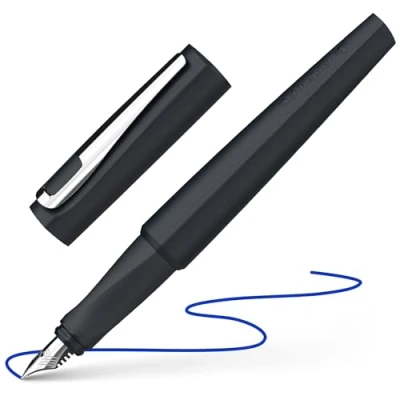 Afbeelding van Schneider 168821 Tomo vulpen (navulbaar met standaard inktpatronen, geschikt voor rechts en linkshandigen) All Black