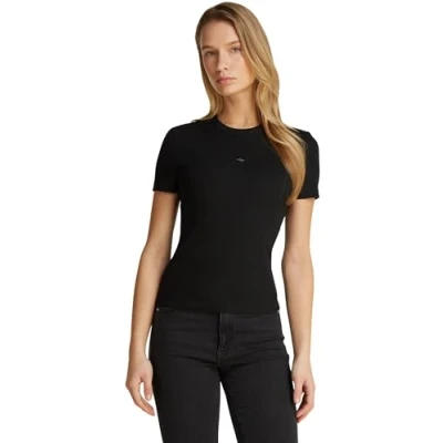 Afbeelding van Calvin Klein S/S T shirt voor dames, Zwart (Ck Zwart), 3XL grote maten