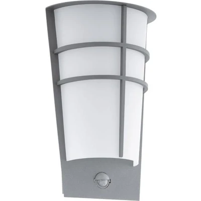 Afbeelding van EGLOÂ BreganzoÂ 1Â Â BuitenverlichtingÂ IP44Â WandlampÂ ZilverÂ Wit