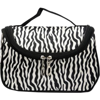 Afbeelding van Fako Fashion® Make Up Tasje Met Spiegel Cosmetica Organizer Toilettas Zebra Print