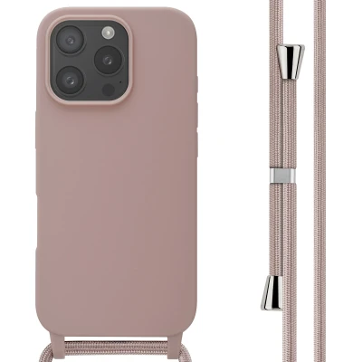 Afbeelding van Apple iPhone 16 Pro Hoesje Siliconen en TPU (zacht) imoshion Softcase/Koordhoesje/Backcover Roze Telefoonhoesje
