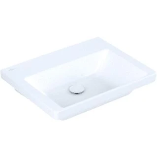 Afbeelding van Villeroy en boch subway 3 0 meubelwastafel 600x470mm zonder kraangat overloop wit alpin c 4a7063r1