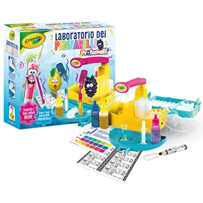 Afbeelding van CRAYOLA Neon geurstift laboratorium, maak je eigen geurstiften met neonkleuren, creatieve activiteit en cadeau voor kinderen, vanaf 6 jaar