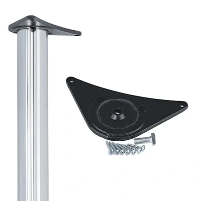 Afbeelding van Gedotec tafelpoten, gepolijst metaal, chroom, diameter 60 mm, extreem stabiel, in hoogte verstelbaar, 710 mm + 30 incl. bevestigingsmateriaal, metalen tafelpoten