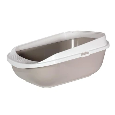 Afbeelding van Karlie Kattenbak met rand 57x43x25,5 cm, grijs