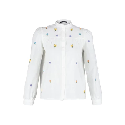 Afbeelding van Trendyol Blouse ecru / sand hemelsblauw lila