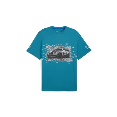 Afbeelding van Puma BMW Motorsport Graphic MONO Tshirt print, Heren, Maat: XS, Tropical blue